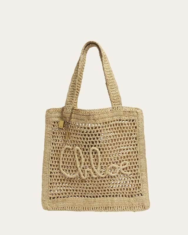 Summer Banana Tote Bag in Crochet Fabric